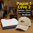 Pague 1 Leve 2 camisas + Boné (Para os 10 primeiros clientes)